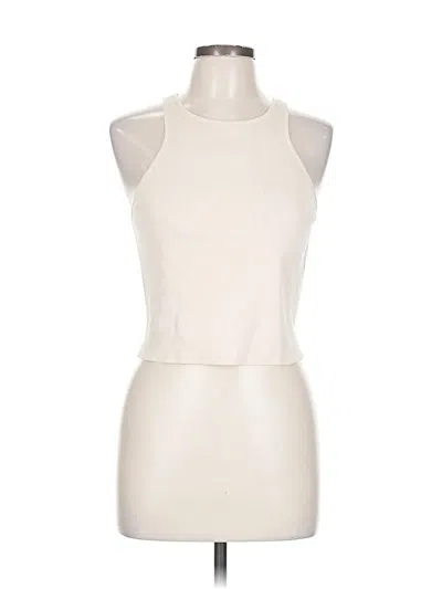 Pre-owned Jcrew Tank Top Ivory Halter Neckline Tops In White