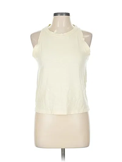 Pre-owned Jcrew Tank Top Ivory Halter Neckline Tops In White