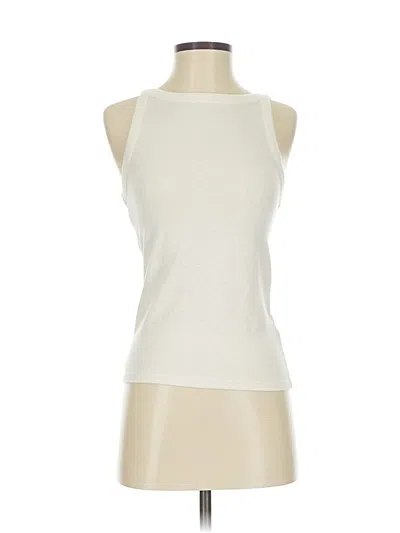Pre-owned Jcrew Tank Top Ivory Halter Neckline Tops In White