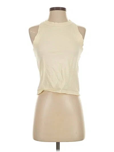 Pre-owned Jcrew Tank Top Ivory Halter Neckline Tops In White