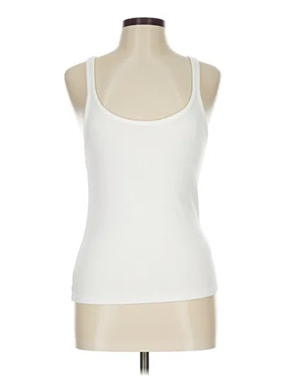 Pre-owned Jcrew Tank Top Ivory Halter Neckline Tops In White
