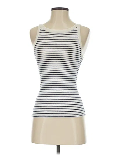 Pre-owned Jcrew Tank Top Ivory Halter Neckline Tops In White