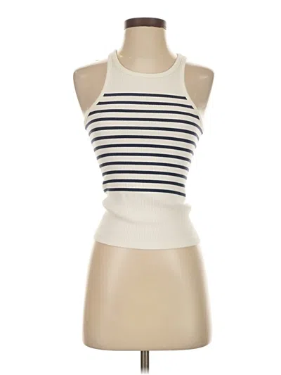 Pre-owned Jcrew Tank Top Ivory Halter Neckline Tops In White