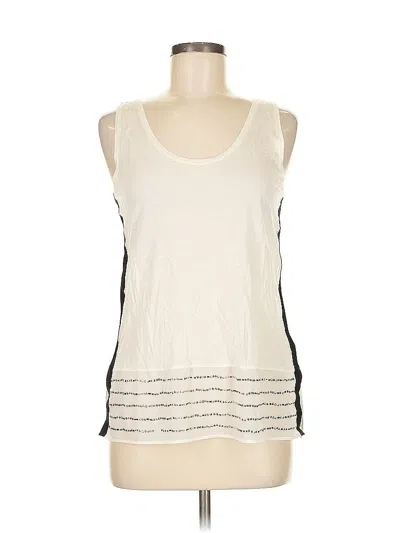 Pre-owned Jcrew Tank Top Ivory Scoop Neck Tops In White