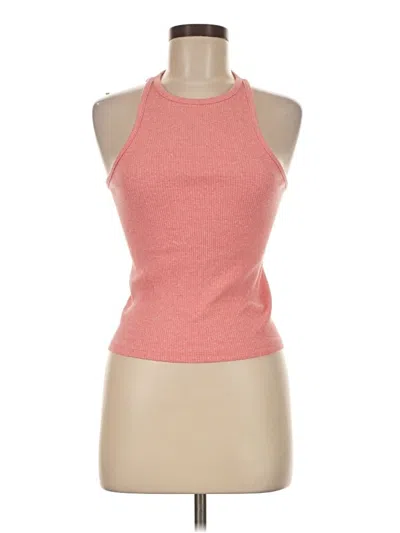 Pre-owned Jcrew Tank Top Orange Halter Neckline Tops