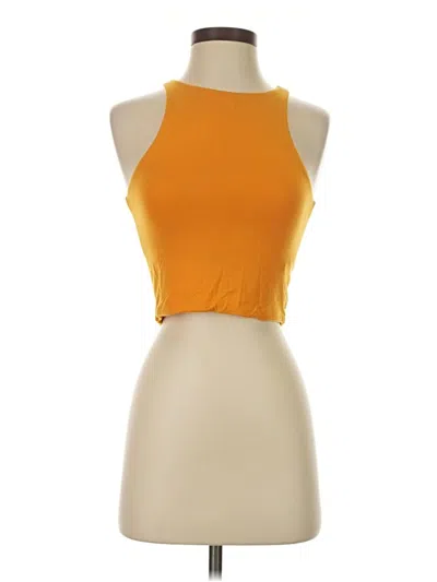 Pre-owned Jcrew Tank Top Orange Halter Neckline Tops