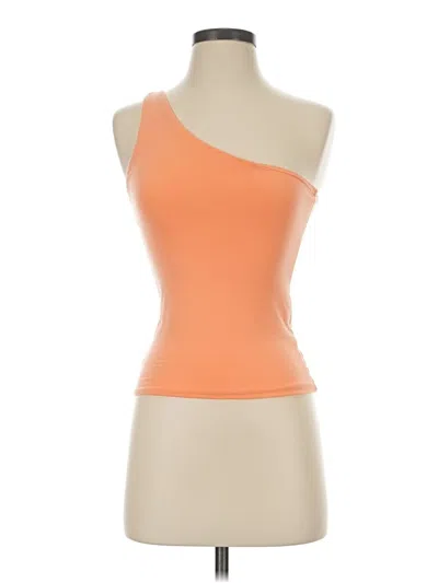 Pre-owned Jcrew Tank Top Orange One Shoulder Neckline Tops
