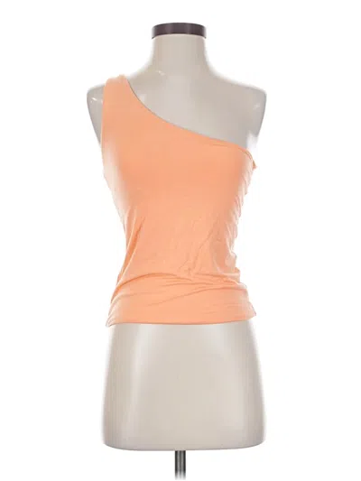 Pre-owned Jcrew Tank Top Orange One Shoulder Neckline Tops