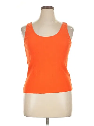 Pre-owned Jcrew Tank Top Orange Square Neckline Tops