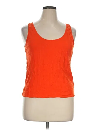 Pre-owned Jcrew Tank Top Orange Square Neckline Tops