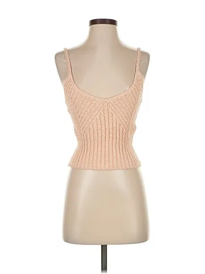 Pre-owned Jcrew Tank Top Orange Strapless Neckline Tops
