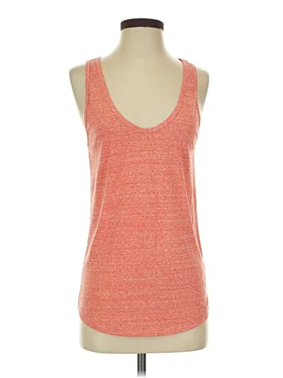 Pre-owned Jcrew Tank Top Orange Strapless Neckline Tops