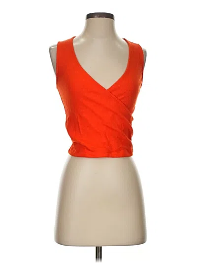 Pre-owned Jcrew Tank Top Orange Strapless Neckline Tops