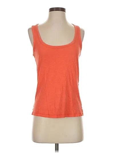 Pre-owned Jcrew Tank Top Orange Strapless Neckline Tops