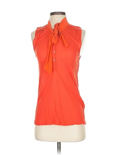 Pre-owned Jcrew Tank Top Orange Tie Neck Tops