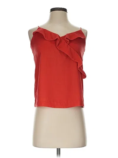 Pre-owned Jcrew Tank Top Red One Shoulder Neckline Tops