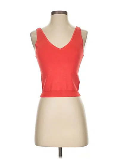 Pre-owned Jcrew Tank Top Red Strapless Neckline Tops