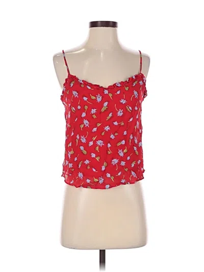 Pre-owned Jcrew Tank Top Red Strapless Neckline Tops