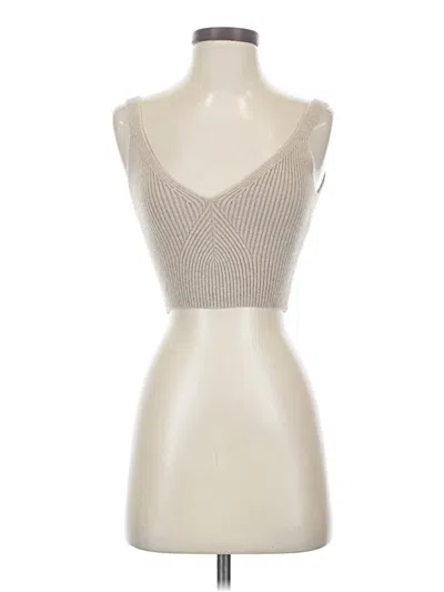 Pre-owned Jcrew Tank Top Silver Strapless Neckline Tops