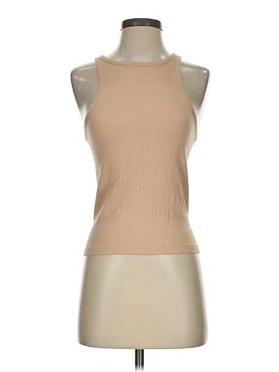 Pre-owned Jcrew Tank Top Tan Halter Neckline Tops In Brown