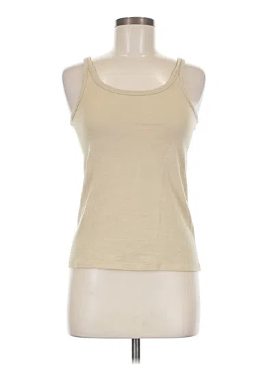 Pre-owned Jcrew Tank Top Tan Halter Neckline Tops In Brown