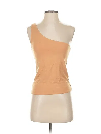 Pre-owned Jcrew Tank Top Tan One Shoulder Neckline Tops In Brown