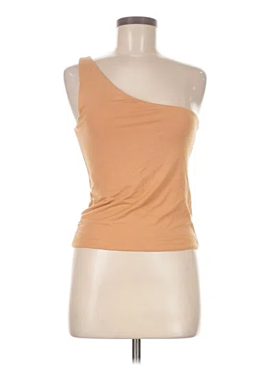 Pre-owned Jcrew Tank Top Tan One Shoulder Neckline Tops In Brown