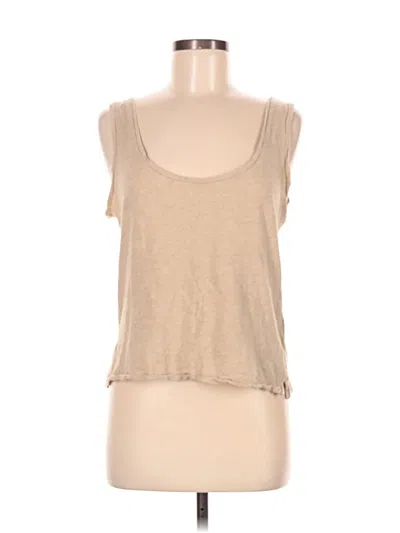 Pre-owned Jcrew Tank Top Tan Strapless Neckline Tops