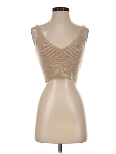 Pre-owned Jcrew Tank Top Tan Strapless Neckline Tops