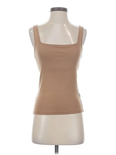 Pre-owned Jcrew Tank Top Tan Strapless Neckline Tops In Brown
