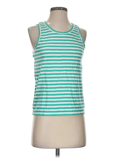 Pre-owned Jcrew Tank Top Teal Halter Neckline Tops