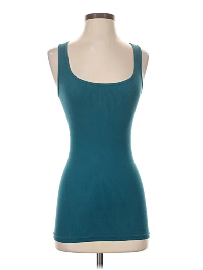 Pre-owned Jcrew Tank Top Teal Strapless Neckline Tops