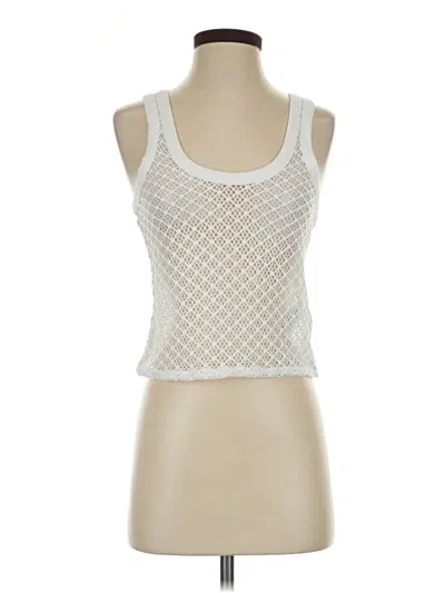 Pre-owned Jcrew Tank Top White Halter Neckline Tops