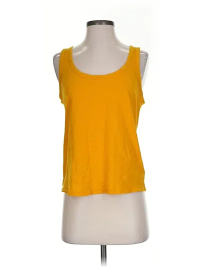Pre-owned Jcrew Tank Top Yellow Square Neckline Tops
