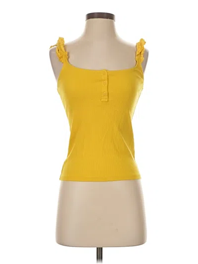 Pre-owned Jcrew Tank Top Yellow Strapless Neckline Tops