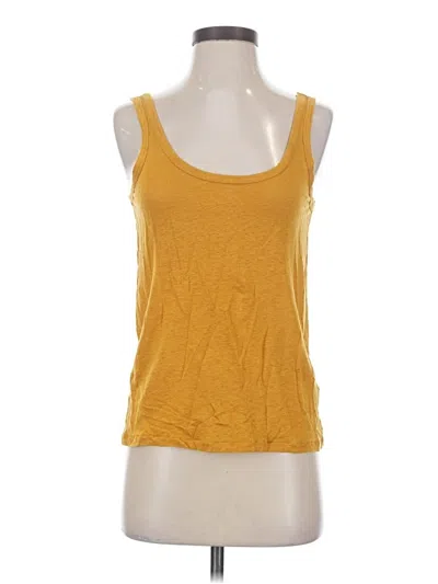 Pre-owned Jcrew Tank Top Yellow Strapless Neckline Tops