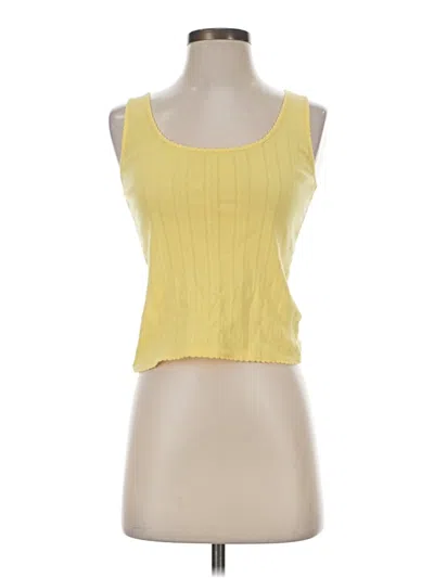 Pre-owned Jcrew Tank Top Yellow Strapless Neckline Tops