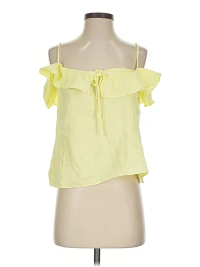 Pre-owned Jcrew Tank Top Yellow Strapless Neckline Tops