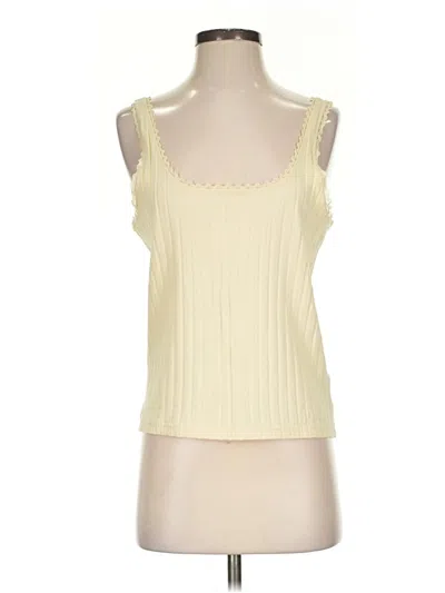 Pre-owned Jcrew Tank Top Yellow Sweetheart Neckline Tops