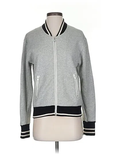 Pre-owned Jcrew Track Jacket In Gray