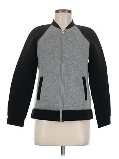 Pre-owned Jcrew Track Jacket In Gray
