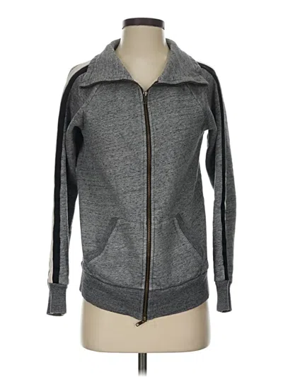 Pre-owned Jcrew Track Jacket In Gray