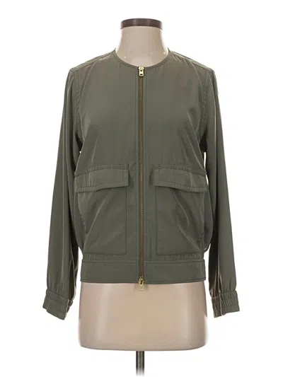 Pre-owned Jcrew Track Jacket In Green