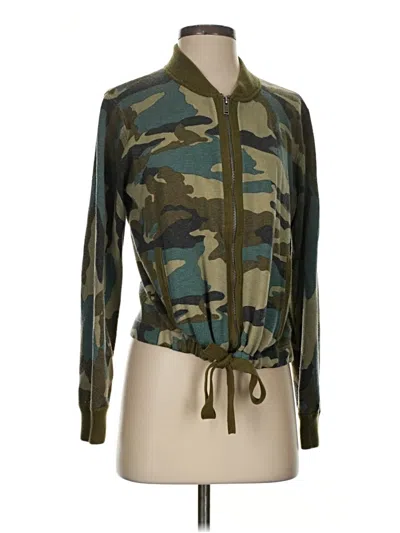 Pre-owned Jcrew Track Jacket In Green