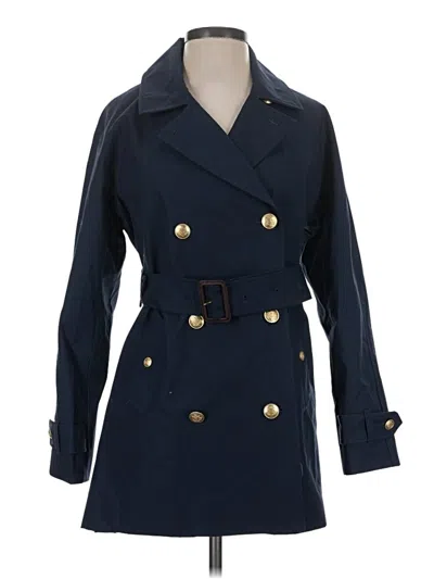 Jcrew Trenchcoat In Blue