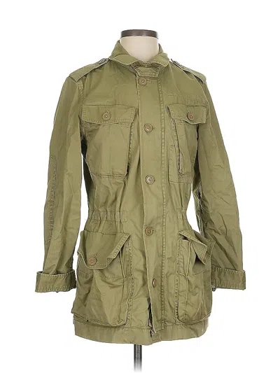 Pre-owned Jcrew Trenchcoat In Green