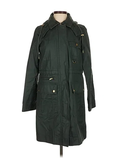 Pre-owned Jcrew Trenchcoat In Green