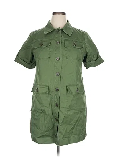Pre-owned Jcrew Trenchcoat In Green