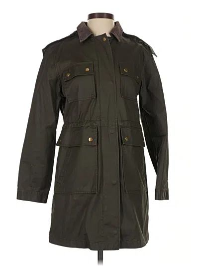 Pre-owned Jcrew Trenchcoat In Green