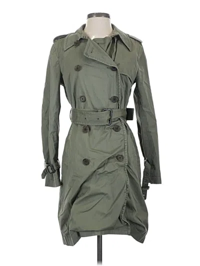 Pre-owned Jcrew Trenchcoat In Green